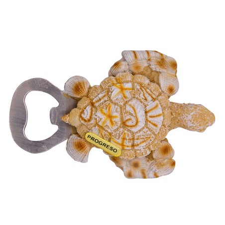 Magneto destapador de resina con una tortuga. Yucatan, Mexico.