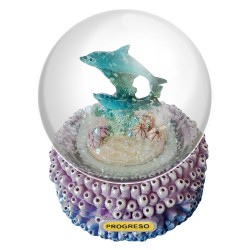 Esfera de nieve con 2 defines. Souvenir de Yucatan, México