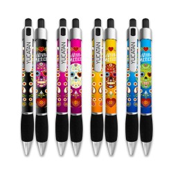 Pluma con la ilustración de una calavera, típica de la tradición del día de Muertos en México. Souvenir y recuerdo de Merida, Me