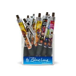 Pluma con la ilustración de una calavera, típica de la tradición del día de Muertos en México. Souvenir y recuerdo de Merida, Me