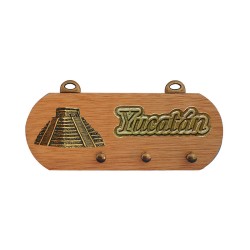 Portallave pirámide de Chichen Itzá. Souvenir, recuerdo Merida, Mexico