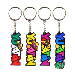 Llavero pvc con el nombre de Merida. Souvenir, recuerdo du Yucatan, México