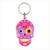 Llavero de acrílico en forma de calavera, típico de la tradición del día de muertos en México. Souvenir de la Ciudad de México,
