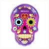 Magneto de acrílico en forma de calavera, 6 colores. Souvenir de la Ciudad de México, CDMX.