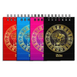 Libreta de apunte con la ilustracion del Calendario Maya, emblemático de la cultura Maya en México. Souvenir y recuerdo de Méxic