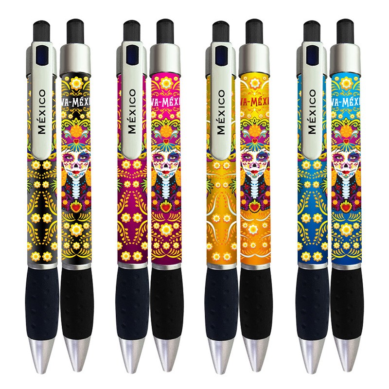 Pluma con catrina, día de Muertos. Souvenir y recuerdo de Mexico