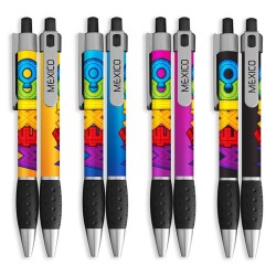 Plumas con nombre de la Ciudad de México, CDMX, 4 colores. Souvenir y recuerdo de la Ciudad de México, CDMX.