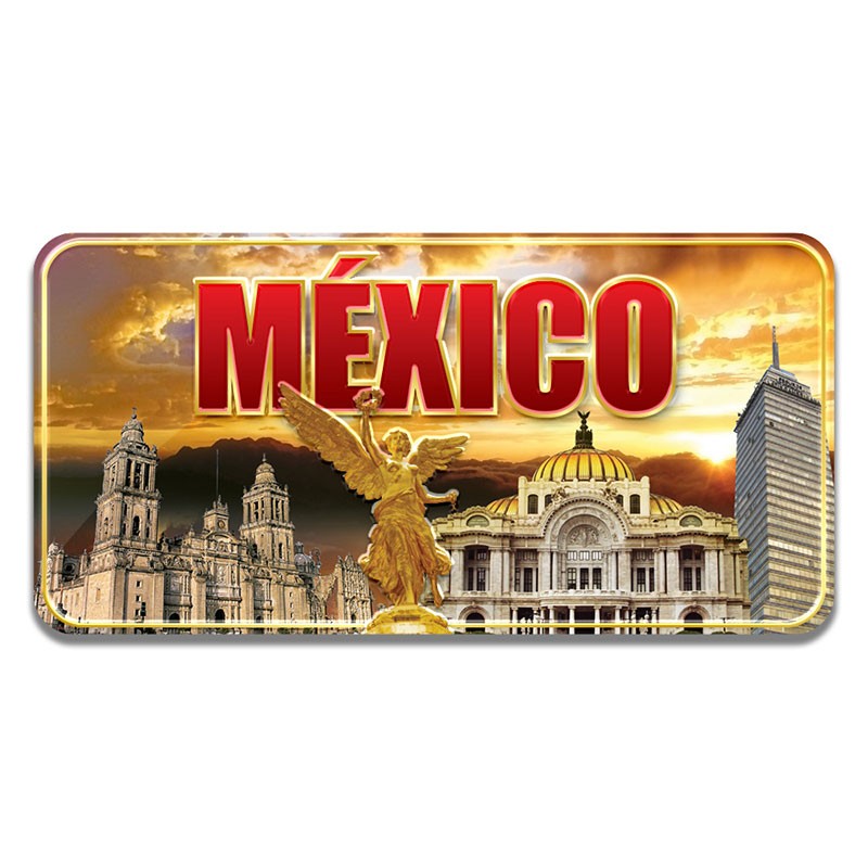 Iman 3D monumentos al atardecer en CDMX, souvenir y recuerdo México.