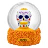 Esfera de Nieve Calavera naranja
