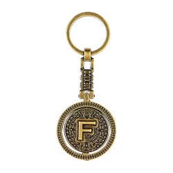 Llavero Letras  Calendario Azteca "F"