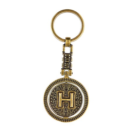 Llavero Letras  Calendario Azteca "H"