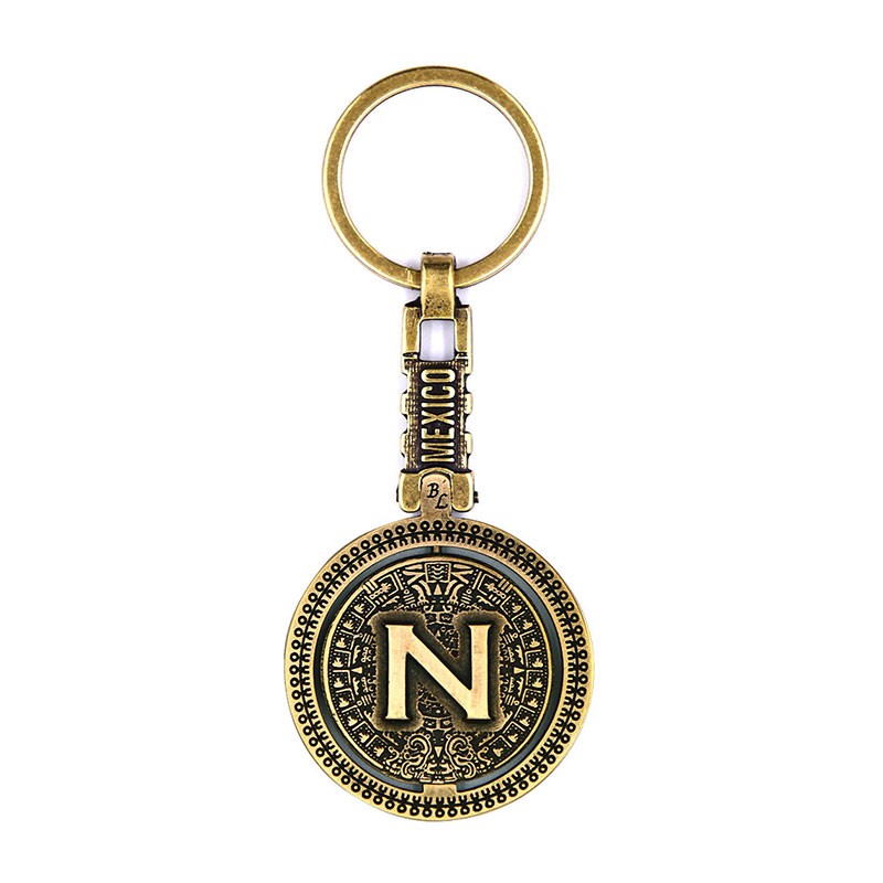 Llavero Letras  Calendario Azteca "N"