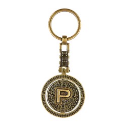 Llavero Letras  Calendario Azteca "P"