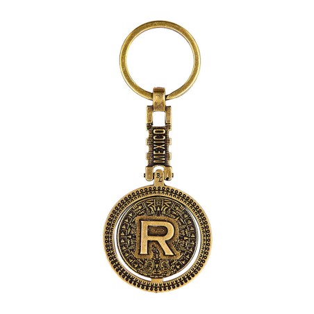Llavero Letras  Calendario Azteca "R"