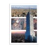 Tarjeta postal con 3 vistas desde la Torre Latino, souvenir y recuerdo de la Ciudad de México, CDMX.