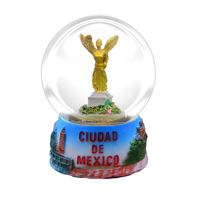 Esfera de nieve del Angel de la Independencia. Souvenir de la Ciudad de México, CDMX.