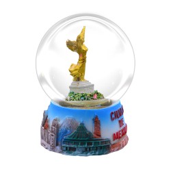 Esfera de nieve del Angel de la Independencia. Souvenir de la Ciudad de México, CDMX.