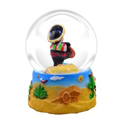 Esfera de nieve Mariachi. Souvenir de la Ciudad de México, CDMX.