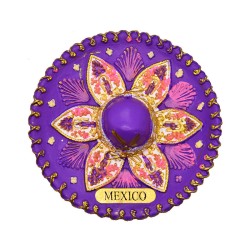 Magneto de resina en forma de un sombrero charro. Souvenir de la Ciudad de México, CDMX.