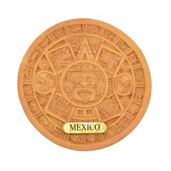 Magneto de resina Calendario Azteca. Souvenir de la Ciudad de México, CDMX.