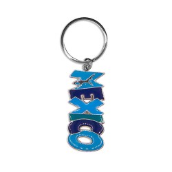 Llavero de metal con el nombre de Mexico. Souvenir de la Ciudad de México, CDMX.