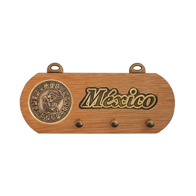 Portallave con la ilustración del Calendario Maya, emblemático de México. Souvenir de la Ciudad de México, CDMX.