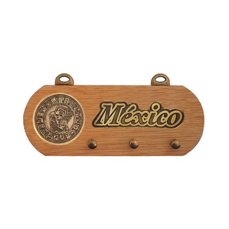 Portallave con la ilustración del Calendario Maya, emblemático de México. Souvenir de la Ciudad de México, CDMX.