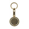 Llavero giratorio de latón con el calendario azteca. Souvenir de la Ciudad de México, CDMX.