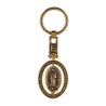 Llavero de latón letra F con Virgen de Guadalupe, souvenir o regalo de México, CDMX