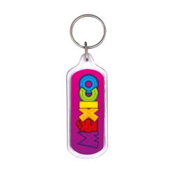 Llavero de acrílico con el nombre del destino México. Souvenir de la Ciudad de México, CDMX.