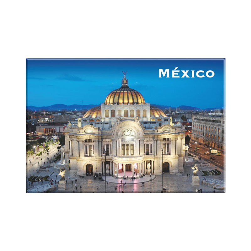 Fotoíman de Bellas Artes de noche, souvenir y recuerdo de la Ciudad de México, CDMX.