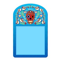 Bloc de notas calavera, típico del día de muertos en México, Recuerdo de la Ciudad de México, CDMX.