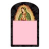 Bloc de notas con la ilustración de la Virgen de Guadalupe, Souvenir de Monterrey, México.