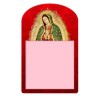Bloc de notas con la ilustración de la Virgen de Guadalupe, Souvenir de Monterrey, México.