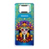 Destapador de metal con una catrina. Souvenir de Oaxaca, México.