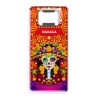 Destapador de metal con una catrina. Souvenir de Oaxaca, México.