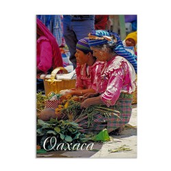 Tarjeta postal mercado de Tlacolula, souvenir y recuerdo de Oaxaca,Mexico.