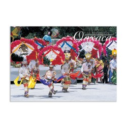 Tarjeta postal de la Guelaguetza, souvenir y recuerdo de Oaxaca,Mexico.