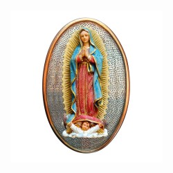 Magneto Virgen de Guadalupe a color. Souvenir, recuerdo de Oaxaca, México