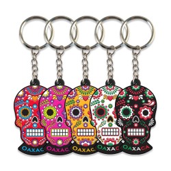 Llavero pvc en forma de calavera, souvenir o regalo de Oaxaca, Mexico.