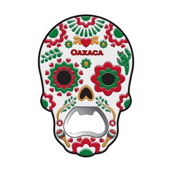 Magneto destapador pvc calavera, souvenir o regalo de Oaxaca,Mexico