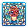 Set de 4 portavasos calavera, típico del dia de muertos en Mexico, Recuerdo de Puebla, Mexico.