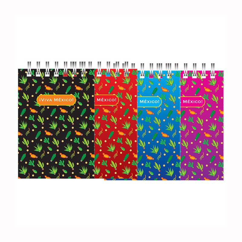 Libreta de apunte con ilustracion de una calavera, típica del dia de muertos. Souvenir y recuerdo de Puebla, Mexico.