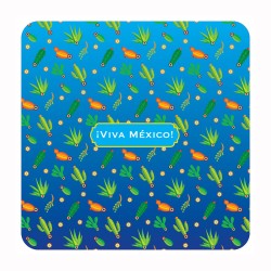 Set de 4 portavasos calavera, típico del dia de muertos en Mexico, Recuerdo de Puebla, Mexico.