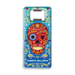 Magneto destapador de metal con calavera