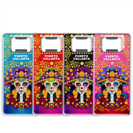 Magneto destapador de metal con catrina