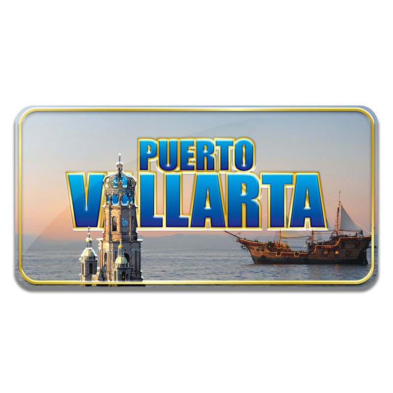 Iman 3D de un atardecer, souvenir y recuerdo de Puerto Vallarta.