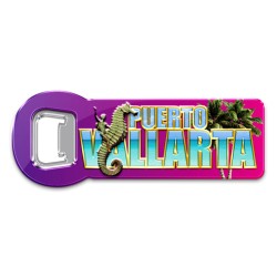 Destapador de metal souvenir recuerdo Puerto Vallarta.