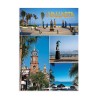 Tarjeta postal con varias vistas de Puerto Vallarta, souvenir y recuerdo de México