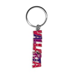 Llavero de metal con el nombre de Puerto Vallarta.  Souvenir de Puerto Vallarta, México